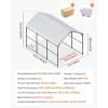 imageVEVOR Upgraded 10x20 FT Heavy Duty Carport Canopy with Rollup Windows AllSeason Portable Garage with Removable Sidewalls ampamp Doors 12 Stakes ampamp 12 Ropes Car Tent for Car Truck Boat EquipmentMetal Carport  White
