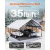 imageVEVOR Upgraded 10x20 FT Heavy Duty Carport Canopy with Rollup Windows AllSeason Portable Garage with Removable Sidewalls ampamp Doors 12 Stakes ampamp 12 Ropes Car Tent for Car Truck Boat EquipmentMetal Carport  White