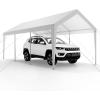 imageVEVOR Upgraded 10x20 FT Heavy Duty Carport Canopy with Rollup Windows AllSeason Portable Garage with Removable Sidewalls ampamp Doors 12 Stakes ampamp 12 Ropes Car Tent for Car Truck Boat EquipmentPE Carport  White