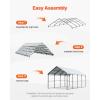imageVEVOR Upgraded 10x20 FT Heavy Duty Carport Canopy with Rollup Windows AllSeason Portable Garage with Removable Sidewalls ampamp Doors 12 Stakes ampamp 12 Ropes Car Tent for Car Truck Boat EquipmentMetal Carport  White