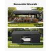 imageVEVOR Upgraded 10x20 FT Heavy Duty Carport Canopy with Rollup Windows AllSeason Portable Garage with Removable Sidewalls ampamp Doors 12 Stakes ampamp 12 Ropes Car Tent for Car Truck Boat EquipmentPE Carport with Sidewall  Gray