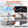 imageVEVOR Upgraded 10x20 FT Heavy Duty Carport Canopy with Rollup Windows AllSeason Portable Garage with Removable Sidewalls ampamp Doors 12 Stakes ampamp 12 Ropes Car Tent for Car Truck Boat EquipmentCarport  White