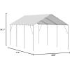 imageVEVOR Upgraded 10x20 FT Heavy Duty Carport Canopy with Rollup Windows AllSeason Portable Garage with Removable Sidewalls ampamp Doors 12 Stakes ampamp 12 Ropes Car Tent for Car Truck Boat EquipmentWhite