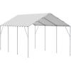 imageVEVOR Upgraded 10x20 FT Heavy Duty Carport Canopy with Rollup Windows AllSeason Portable Garage with Removable Sidewalls ampamp Doors 12 Stakes ampamp 12 Ropes Car Tent for Car Truck Boat EquipmentWhite