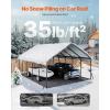 imageVEVOR Upgraded 10x20 FT Heavy Duty Carport Canopy with Rollup Windows AllSeason Portable Garage with Removable Sidewalls ampamp Doors 12 Stakes ampamp 12 Ropes Car Tent for Car Truck Boat EquipmentMetal Carport  White