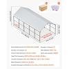 imageVEVOR Upgraded 10x20 FT Heavy Duty Carport Canopy with Rollup Windows AllSeason Portable Garage with Removable Sidewalls ampamp Doors 12 Stakes ampamp 12 Ropes Car Tent for Car Truck Boat EquipmentMetal Carport  White