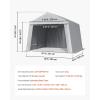 imageVEVOR Upgraded 10x20 FT Heavy Duty Carport Canopy with Rollup Windows AllSeason Portable Garage with Removable Sidewalls ampamp Doors 12 Stakes ampamp 12 Ropes Car Tent for Car Truck Boat EquipmentCarport with Sidewall  Gray