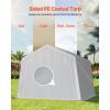 imageVEVOR Upgraded 10x20 FT Heavy Duty Carport Canopy with Rollup Windows AllSeason Portable Garage with Removable Sidewalls ampamp Doors 12 Stakes ampamp 12 Ropes Car Tent for Car Truck Boat EquipmentCarport with Sidewall  Gray