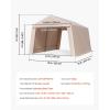imageVEVOR Upgraded 10x20 FT Heavy Duty Carport Canopy with Rollup Windows AllSeason Portable Garage with Removable Sidewalls ampamp Doors 12 Stakes ampamp 12 Ropes Car Tent for Car Truck Boat EquipmentPE Carport with Sidewall  Beige