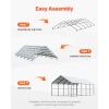 imageVEVOR Upgraded 10x20 FT Heavy Duty Carport Canopy with Rollup Windows AllSeason Portable Garage with Removable Sidewalls ampamp Doors 12 Stakes ampamp 12 Ropes Car Tent for Car Truck Boat EquipmentMetal Carport  White