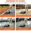 imageVEVOR WalkBehind Hand Push Floor Sweeper 256quot Sweeping Width Floor Sweeper Manual NonElectric 5Gallon Waste Container Angle ampamp Height Adjustable Folding Handle for Walkway Yard Garage Patio