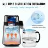 imageVEVOR Water Distiller 11 Gal Distilled Water Machine 750W Pure Water Distilling wBPA Free Plastic Container Water Distillation Kit wButton Countertop Distilled Water Maker for Home WhiteSilver