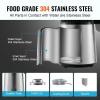 imageVEVOR Water Distiller 11 Gal Distilled Water Machine 750W Pure Water Distilling wBPA Free Plastic Container Water Distillation Kit wButton Countertop Distilled Water Maker for Home WhiteSilver