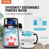 imageVEVOR Water Distiller 11 Gal Distilled Water Machine 750W Pure Water Distilling wBPA Free Plastic Container Water Distillation Kit wButton Countertop Distilled Water Maker for Home WhiteSilver