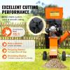 imageVEVOR Wood Chipper Shredder Mulcher 12 HP Heavy Duty Gas Powered 2 Max Diameter 420cc 86 kW Engine Woodchipper Fast Wood Chipping Chopping for Forestry Gardens Landscaping EPA Listed