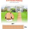 imageVEVOR Wooden Garden Pathway 8 ft L x 17 in W NonSlip Straight Garden Walkway Roll Out Cedar Outdoor Walkway Path with Wire Rope Connection Decorative Garden Paver for Backyard Wedding Party8ft17in