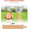 imageVEVOR Wooden Garden Pathway 8 ft L x 17 in W NonSlip Straight Garden Walkway Roll Out Cedar Outdoor Walkway Path with Wire Rope Connection Decorative Garden Paver for Backyard Wedding Party16ft17in