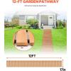 imageVEVOR Wooden Garden Pathway 8 ft L x 17 in W NonSlip Straight Garden Walkway Roll Out Cedar Outdoor Walkway Path with Wire Rope Connection Decorative Garden Paver for Backyard Wedding Party12ft17in