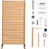 imageVEVOR Wooden Privacy Screen36quot W x 73quot H Outdoor Privacy Screen Freestanding Wood Privacy Panel with StandOutdoor Divider for Balcony Patio Lawn Garden