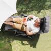 imageVEVOR Zero Gravity Chair 26 inch Zero Gravity Recliner Lounge Chair for Indoor and Outdoor Adjustable Anti Gravity Chair with Cushion Headrest Footrest and Cupholder 500 lbs BlackGrey