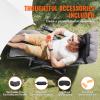imageVEVOR Zero Gravity Chair 26 inch Zero Gravity Recliner Lounge Chair for Indoor and Outdoor Adjustable Anti Gravity Chair with Cushion Headrest Footrest and Cupholder 500 lbs BlackGrey