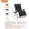 imageVEVOR Zero Gravity Chair 26 inch Zero Gravity Recliner Lounge Chair for Indoor and Outdoor Adjustable Anti Gravity Chair with Cushion Headrest Footrest and Cupholder 500 lbs BlackBlack