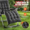 imageVEVOR Zero Gravity Chair 26 inch Zero Gravity Recliner Lounge Chair for Indoor and Outdoor Adjustable Anti Gravity Chair with Cushion Headrest Footrest and Cupholder 500 lbs BlackBlack