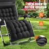 imageVEVOR Zero Gravity Chair 26 inch Zero Gravity Recliner Lounge Chair for Indoor and Outdoor Adjustable Anti Gravity Chair with Cushion Headrest Footrest and Cupholder 500 lbs BlackBlack
