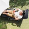 imageVEVOR Zero Gravity Chair 26 inch Zero Gravity Recliner Lounge Chair for Indoor and Outdoor Adjustable Anti Gravity Chair with Cushion Headrest Footrest and Cupholder 500 lbs BlackBlack