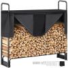 imageVEVOR 127FT Outdoor Firewood Rack with Cover 152x142x461in Heavy Duty Firewood Holder ampamp 600D Oxford Waterproof Cover for Fireplace Patio IndoorOutdoor Log Storage Rack for 34 Cord of Firewood43 FT