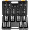 imageVEVOR 12quot Drive Impact Socket Set 65 Piece SAE 38quot to 114quot and Metric 1024mm 6 Point CrV Alloy Steel for Auto Repair EasytoRead Size Markings Rugged Construction Storage Case1 8PCS CRMO