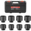 imageVEVOR 12quot Drive Impact Socket Set 65 Piece SAE 38quot to 114quot and Metric 1024mm 6 Point CrV Alloy Steel for Auto Repair EasytoRead Size Markings Rugged Construction Storage Case34 8PCS CRMO