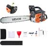 imageVEVOR 20inch 62CC Gas Powered Chainsaw 38 HP 2 Stroke Engine Gas Power Chainsaws with NonSlip Handle Gas Chainsaws with Dual Fuel Tanks For Wood Cutting Tree Trimming and Land Clearing62CC 20inch