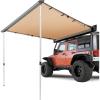 imageVEVOR 270 Degree Vehicle Overland Awning Free Standing Driver Side Waterproof Car Shelter UV50 Vehicle Awning for SUV Truck Van Ultimate Sun Protection 270LTEKhaki 46X66ft Car Awning