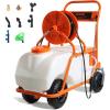 imageVEVOR Battery Powered Backpack Sprayer 32 Gal Powerful Electric Backpack Sprayer 2 Retractable Wands ampamp 5 Nozzles Adjustable 090 PSI 2 Hour Runtime Portable Weed Sprayers for Yard Garden Lawn15 Gal Sprayer with Wheels