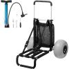 imageVEVOR Beach Dolly with Big Wheels for Sand 299quot x 154quot Cargo Deck w 12quot Balloon Wheels 165LBS Loading Capacity Folding Sand Cart ampamp 27quot to 447quot Adjustable Height Heavy Duty Cart for Beach30 x 15 Cargo Deck  12 Balloon Wheels