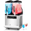 imageVEVOR Commercial Slushy Machine 12Lx3 Triple Tank Frozen Drink Machine 144 Cups Stainless Steel Margarita Smoothie Frozen Drink Maker Slushie Maker for Home Party Restaurants Cafe Bars24L