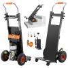 imageVEVOR Electric Stair Climbing Dolly 880lbs Electric Stair Climbing Hand Trucks with 1575in Rope ampamp Extendable Handle Heavy Duty Stair Climber for Warehouse Logistics Moving FurnitureBlueBlack