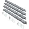 imageVEVOR Faux Stone Landscape Edging No Dig Garden Edging Border Flexible Blocks for Lawn Edging Flower Beds Driveway Yards with 12 Spikes 4 Pack 24 Bricks 16FT Kit 472quot Lx 4quot W x 9quot H BeigeGray