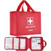 imageVEVOR First Aid Kit 500 Pieces 600D Nylon Large Survival First Aid Bag Emergency Medical Supplies for Home Car Office Travel Camping Truck Hiking Sports Vehicle and Outdoor EmergenciesRed