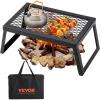 imageVEVOR Folding Campfire Grill Heavy Duty Steel Mesh Grate 224quot Portable Camping Grates Over Fire Pit Camp Fire Cooking Equipment with Legs Carrying Bag Grilling Rack for Outdoor Open Flame Cooking181212 inch