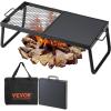 imageVEVOR Folding Campfire Grill Heavy Duty Steel Mesh Grate 224quot Portable Camping Grates Over Fire Pit Camp Fire Cooking Equipment with Legs Carrying Bag Grilling Rack for Outdoor Open Flame Cooking22411 inch
