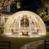 imageVEVOR Garden Dome Tent 95 x 57 ft Outdoor Clear Bubble Tent for 24 Person Weatherproof Geodesic Dome Greenhouse with Window PVC Transparent Tents for Backyard Patios Camping Party Wedding