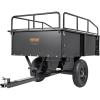 imageVEVOR Heavy Duty ATV Dump Cart  Steel Tow Behind trailer 750 lbs 15 Cubic Feet Garden Utility with Removable Sides750pound15cuft