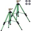 imageVEVOR Impact Sprinkler on Tripod Base 2 Packs Heavy Duty Tripod Sprinklers with Brass Head ampamp 34quot NH Connector 360 Degree Large Area Irrigation Sprinkler Adjustable Heights Sprinkler for Yard2PC