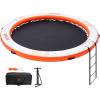 imageVEVOR Inflatable Floating Dock Inflatable Dock Platform NonSlip Air Dock Platform with Portable Carrying Bag ampamp Detachable Ladder Floating Platform Island Raft for Pool Beach Ocean8 FTCircle Version
