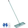 imageVEVOR Lawn Leveling Rake 48quotquotx10quotquot Level Lawn Tool HeavyDuty Lawn Leveler with 78quotquot Steel Extended Handle Yard Leveling Rake Suit for Garden Golf Lawn Farm Green36x10