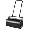 imageVEVOR Lawn Roller 13 Gallon Large Capacity SandWater Filled Heavy Duty Steel Material with EasyTurn Plug and UShaped Ergonomic Handle for Convenient Push and Pull for Garden Farm Park Black13gal
