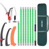 imageVEVOR Manual Pole Saw 38727 ft Extendable Pole Tree Pruner with Scissors Sharp 65Mn Steel Blade Lightweight Fiberglass Handle Pole for High Branch Trimming Pruning Tool for Palms and ShrubsTree Pruner with Scissors