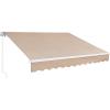 imageVEVOR Manual Retractable Awning 13 x 8 ft Outdoor Patio Awning Retractable Sun Shade Patio Door Window Awning Sunshade Shelter WaterResistant Polyester with Crank Handle for Balcony Backyard8x7 FT